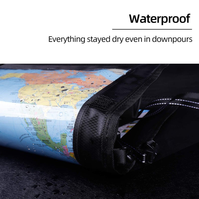 ‎KOSIBATE KOSIBATE Map Case, Waterproof Military Hiking Map Pouch Holder with Clear Window & Lanyard - Image 3